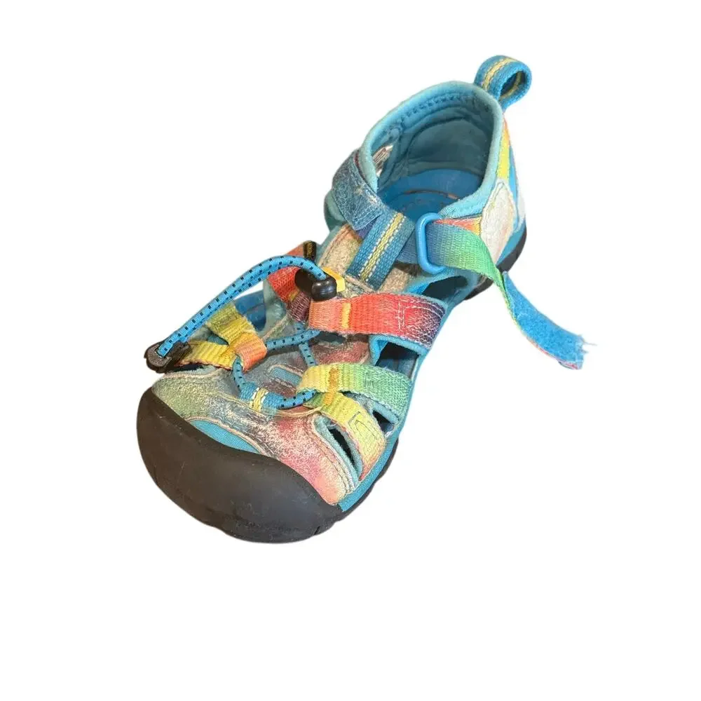 KEEN Kids Seacamp II CNX Waterproof Water Sandals Size 11 Kids‎ Vivid Tie-Dye